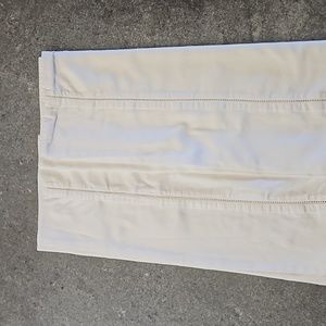 Pair of Peacock Alley White Cotton Hemstitched Standard Pillow cases--EUC